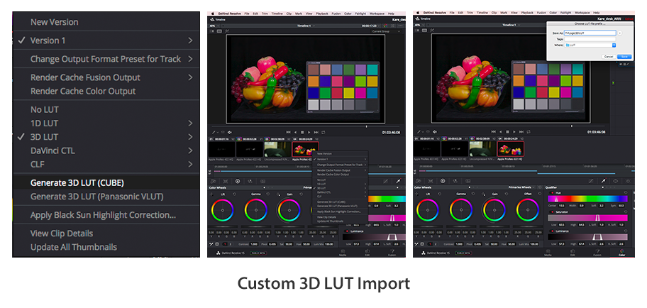 Custom 3D LUT Import